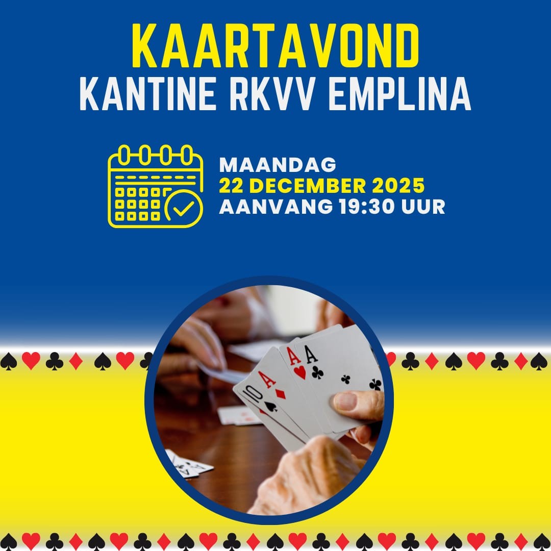 Kaartavond Maandag 22 december 19:30